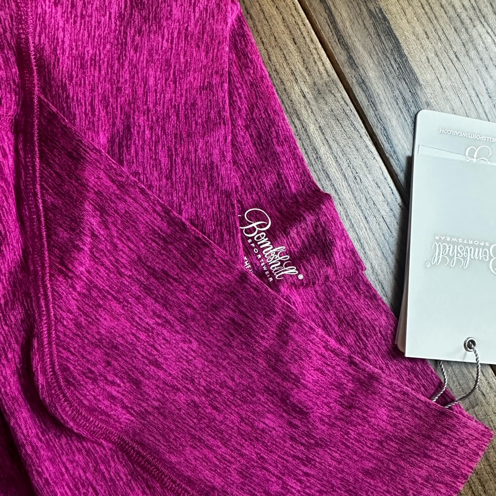 Bombshell Sportswear Tiny Waist Shorts – Fuchsia - Picture 2 of 4